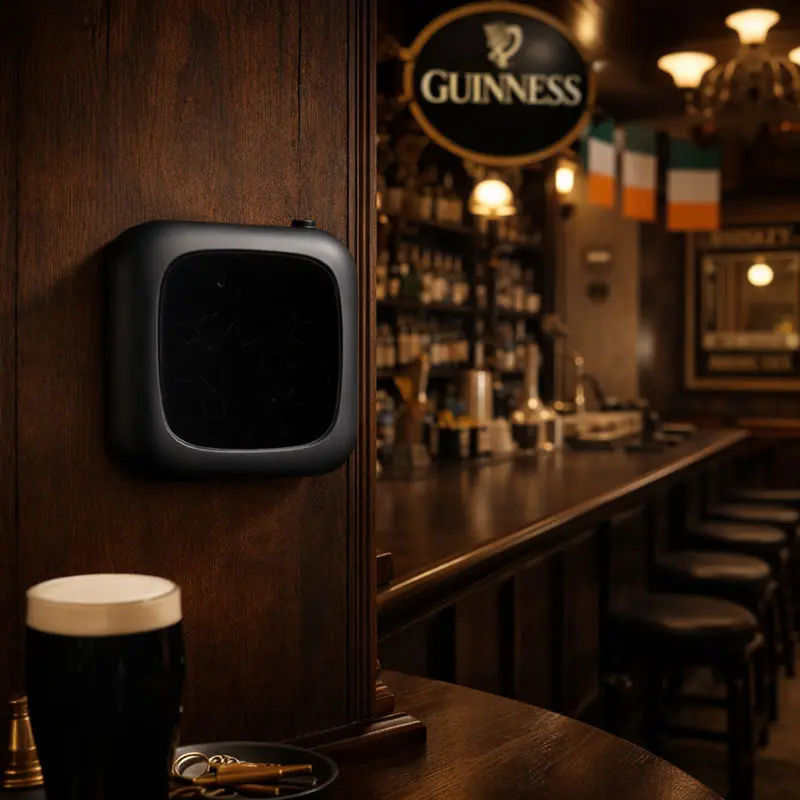 Home oil diffuser in bar or restaurant providing continuous background fragrance and odour control