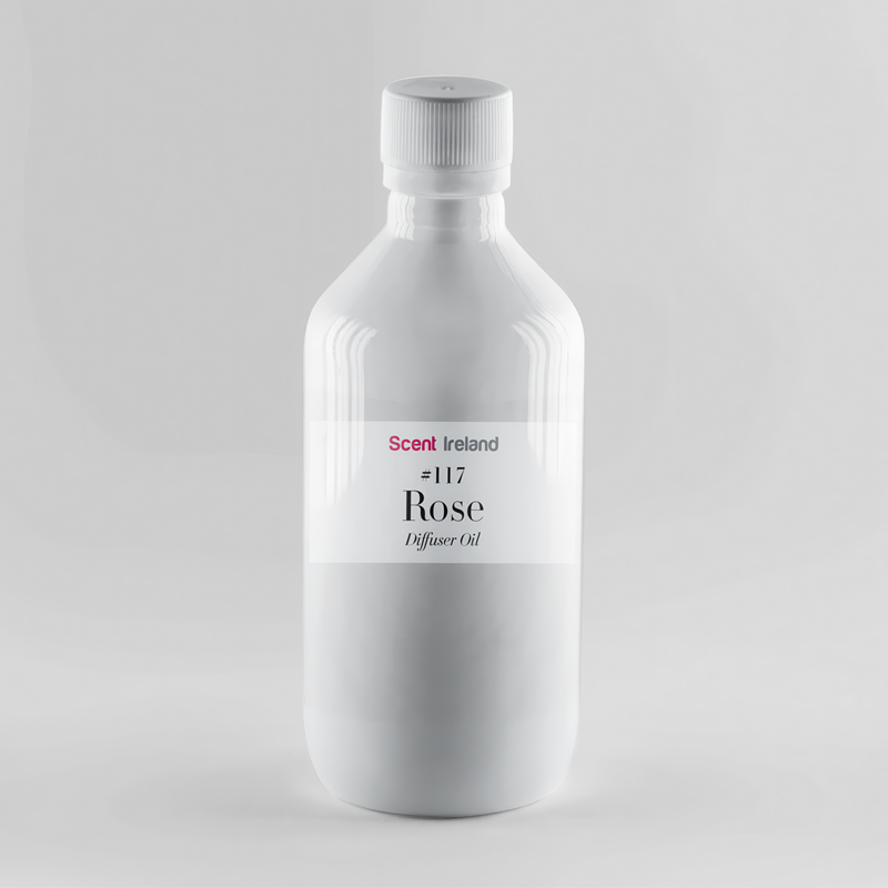 Rose diffuser oil bottle with soft floral scent