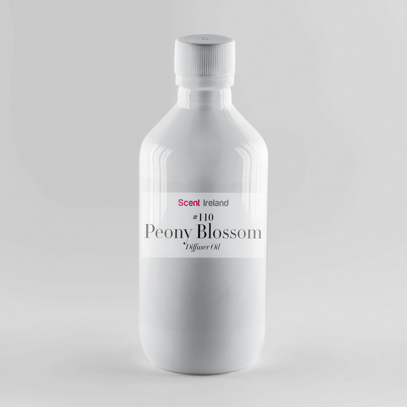 Peony diffuser oil bottle with floral scent blend