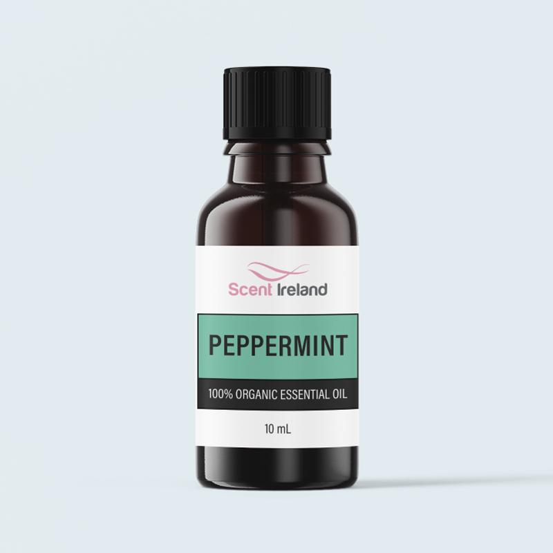 10ml organic peppermint essential oil bottle with dropper