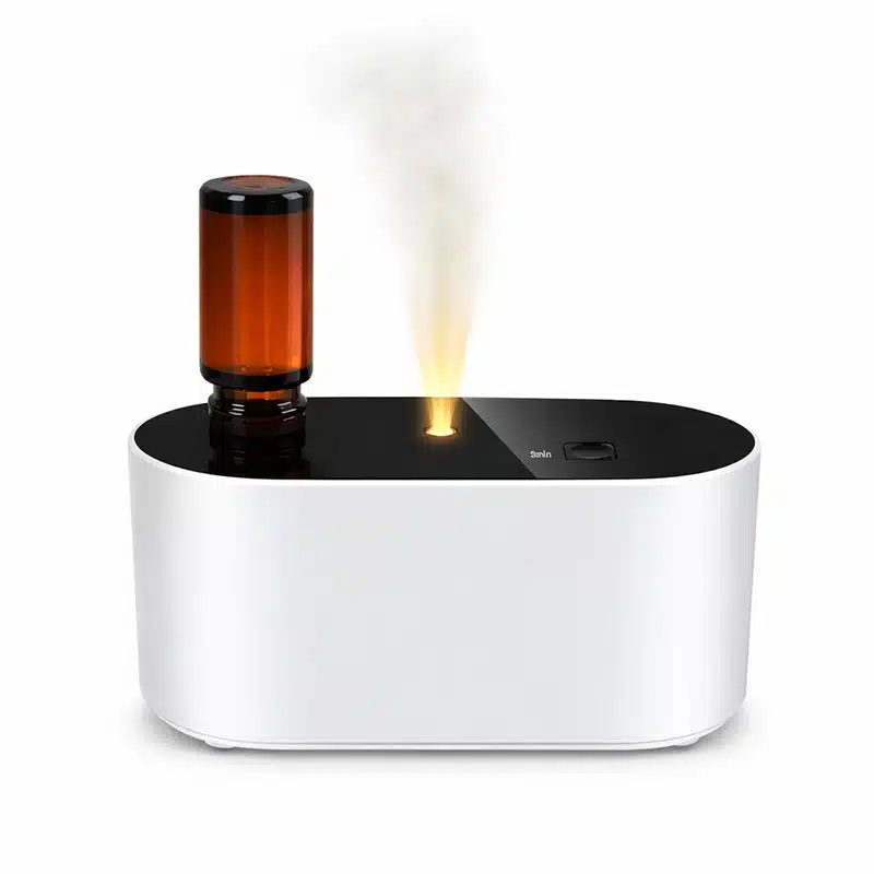 Home aroma diffuser in white – portable waterless nebulising diffuser for 10ml/20ml bottles