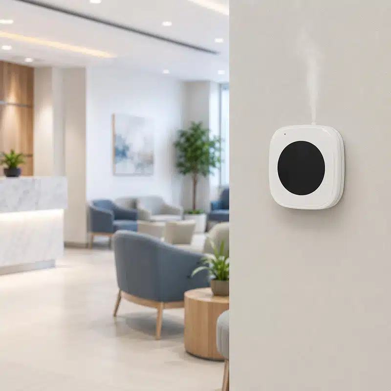 Scent diffuser in healthcare waiting room