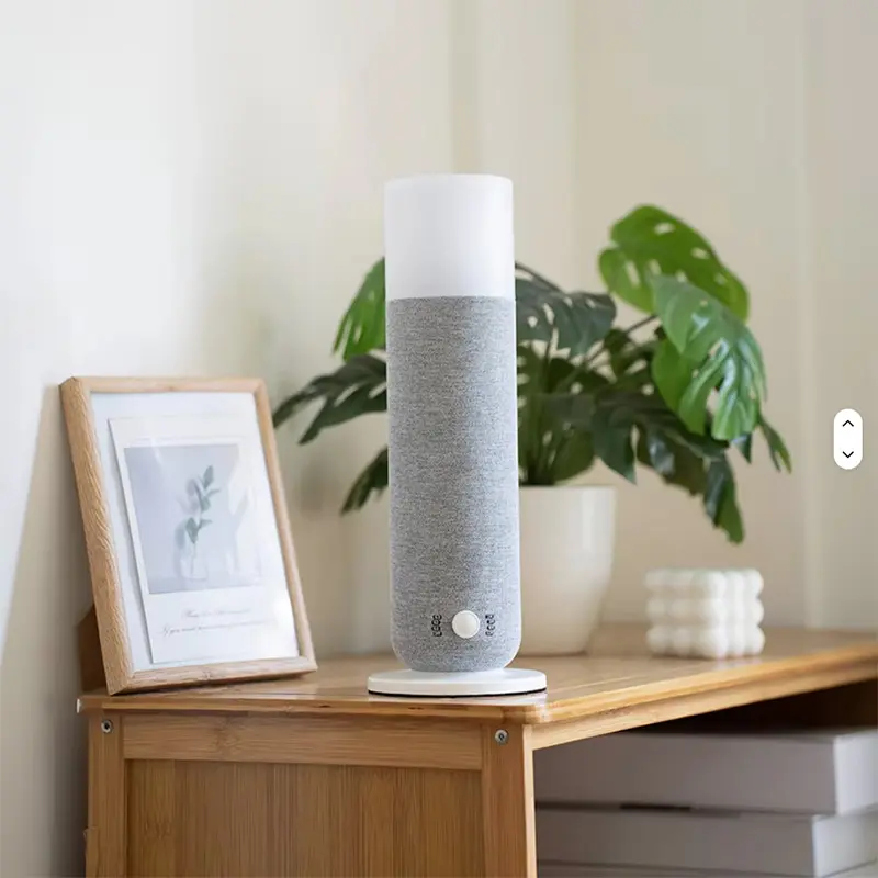 Grey and white mini tower scent diffuser for home fragrance and décor