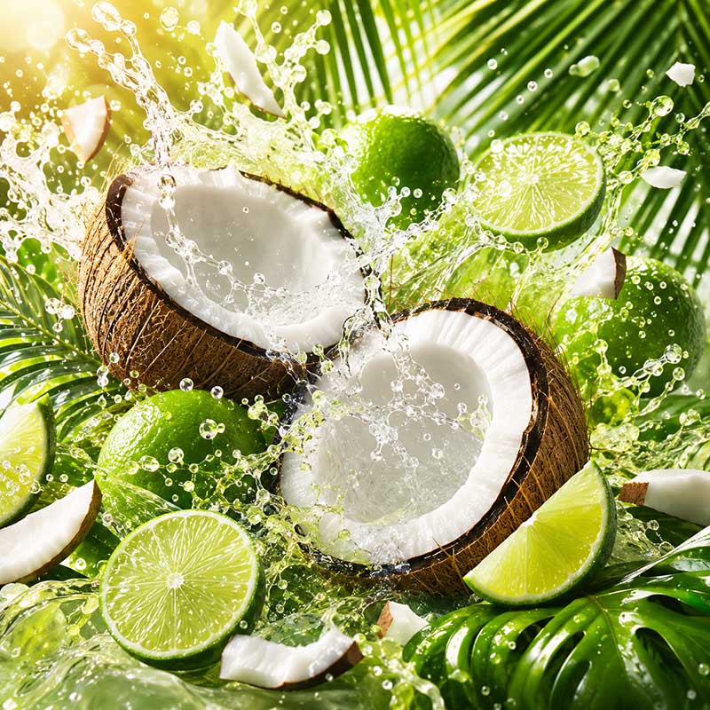 Coconut Lime Fragrance Oil with creamy coconut and zesty lime tropical notes
