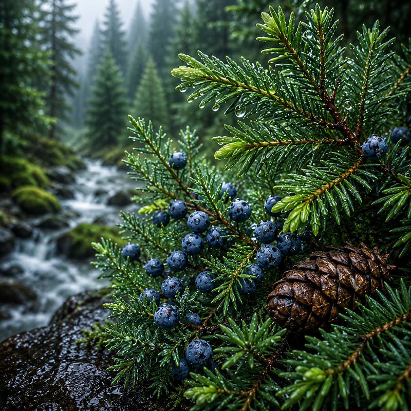 Wild Juniper Fragrance Oil with moss fern juniper spruce fir and Haitian vetiver notes