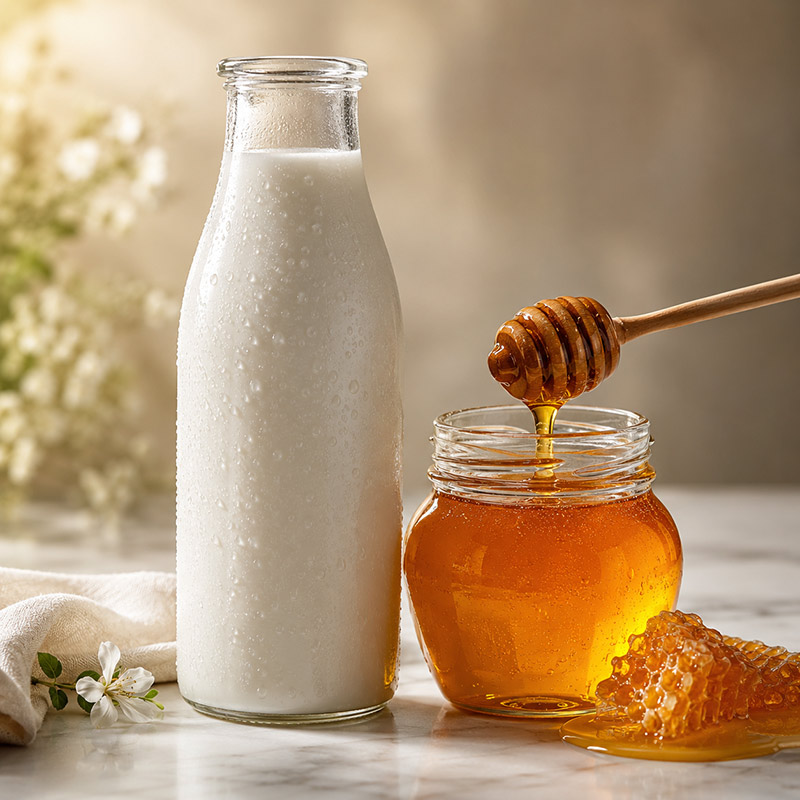 Milk and Honey Fragrance Oil with peach coconut warm milk honey cinnamon and cream notes