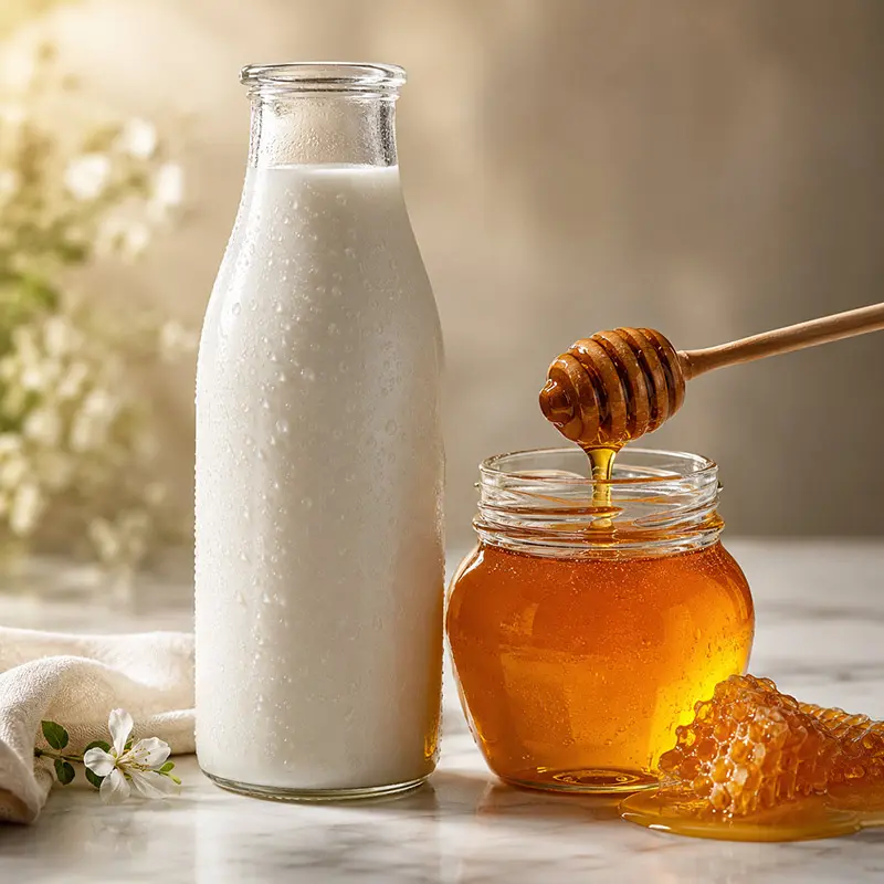 Milk and Honey Fragrance Oil with peach coconut warm milk honey cinnamon and cream notes
