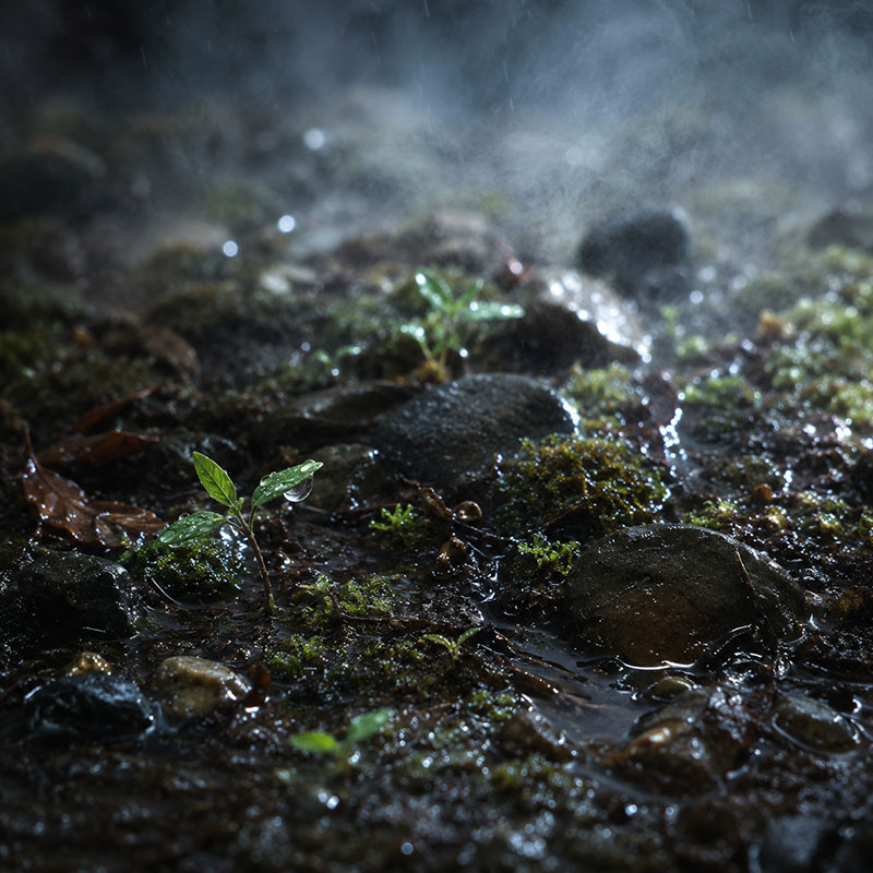Wet Earth Fragrance Oil with green apple bergamot patchouli aquatic notes and amber inspired by Irish rain