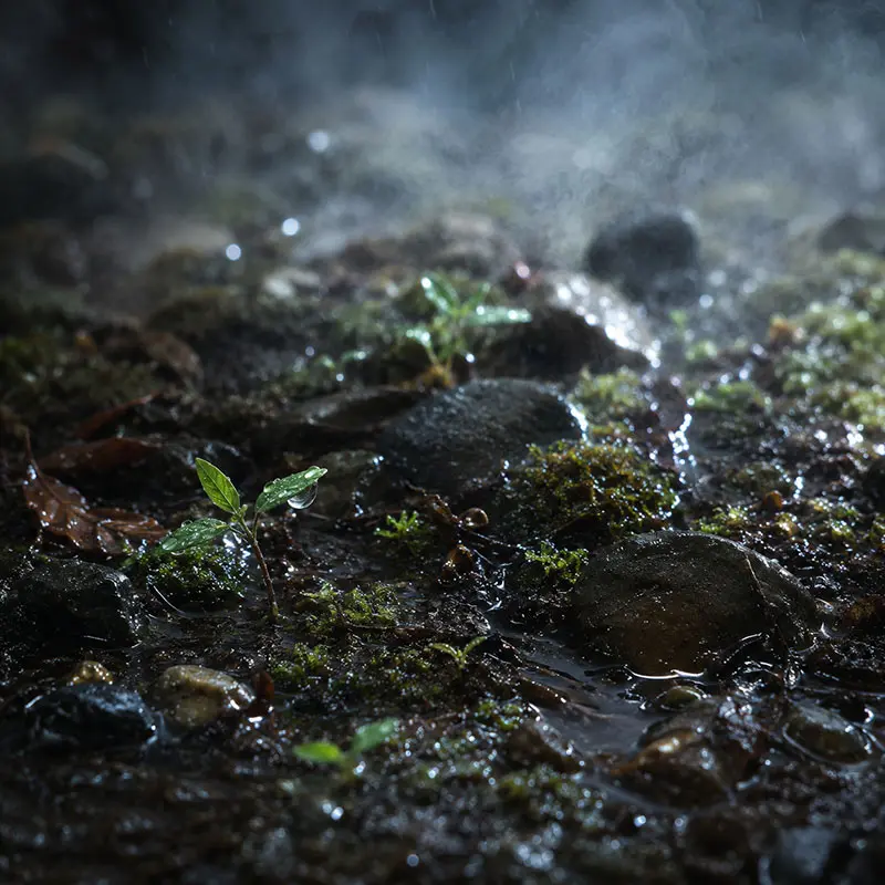 Wet Earth Fragrance Oil with green apple bergamot patchouli aquatic notes and amber inspired by Irish rain