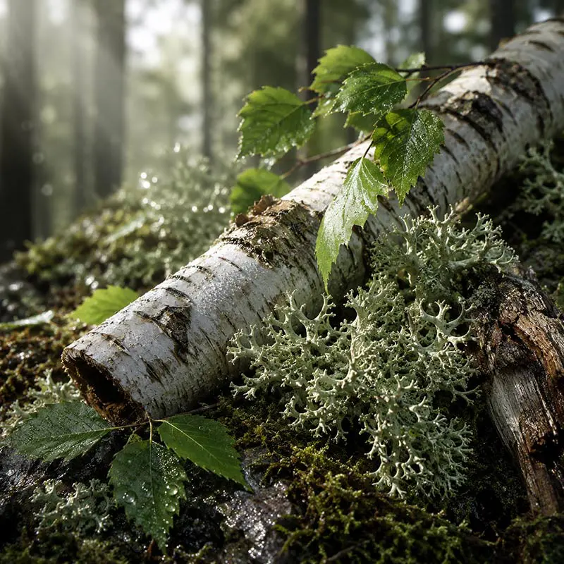 White Birch and Oakmoss Fragrance Oil with birchwood leather smoky resins spices and oakmoss notes