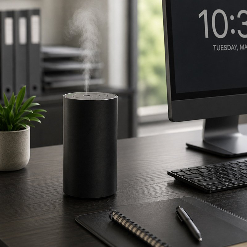 Stylish Black Rechargeable Electric Diffuser 20ml waterless scent diffuser for desk
