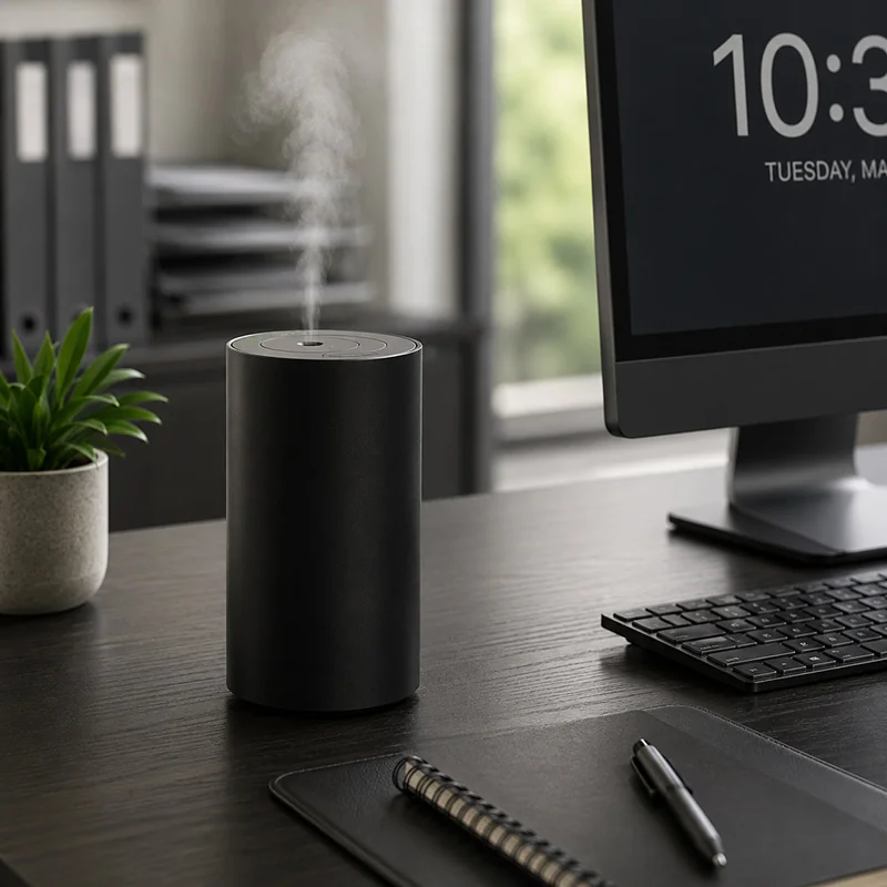 Stylish Black Rechargeable Electric Diffuser 20ml waterless scent diffuser for desk