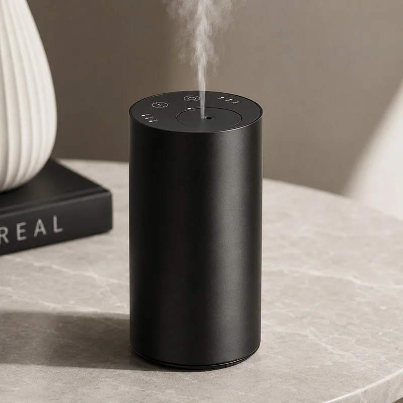 Black Rechargeable Electric Diffuser for home scenting. USB charging - portable scent diffuser
