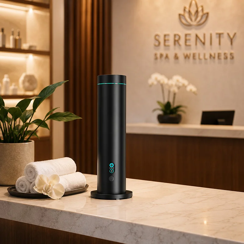 Electric Oil Diffuser creating a luxury fragrance experience in a spa
