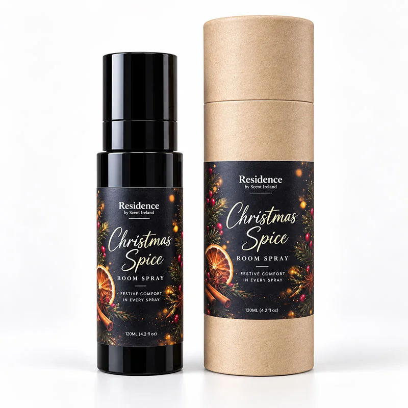 Christmas Spice room spray 120ml with festive gift tube by Scent Ireland